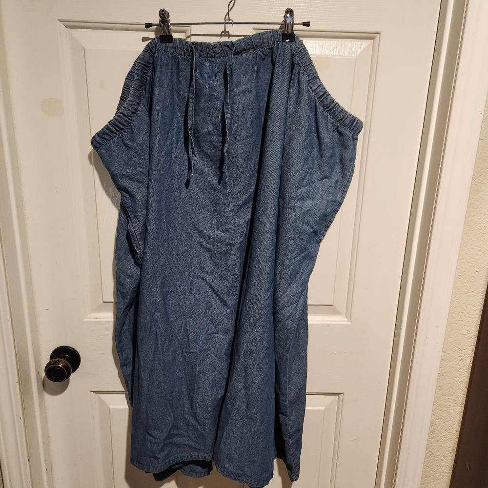 Woman Within Denim Skirt NEW Size 38 A Line Jean Western Cowgirl - Picture 3 of 6